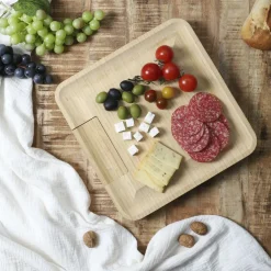 Aperoplank QUESO met Bestek 3Del. Bamboe