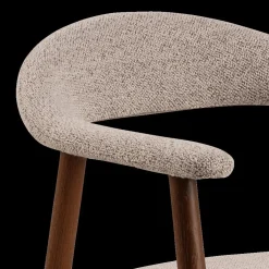 Armstoel COLETTE Monza Beige - Poot Walnoot