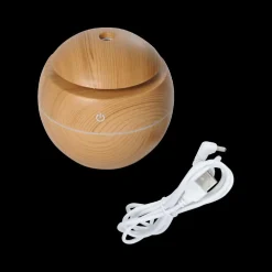 Aromadiffuser HOMEA Bol Houtlook LED