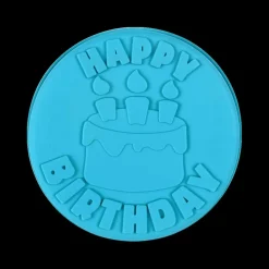 Bakvorm LILY Happy Birthday Sil. Blauw