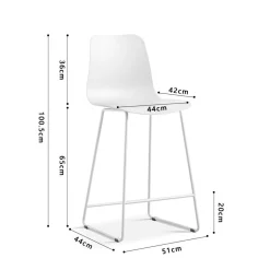 Barkruk SABRINA PP Wit