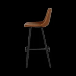 Barstoel AMBROS PU retro leather look brandy 691B - ZH76,5cm