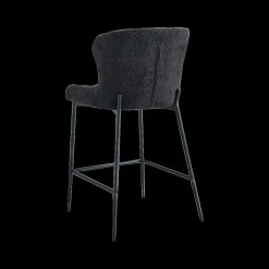 Barstoel DORIEN Bouclé Donkergrijs