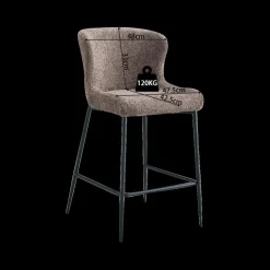 Barstoel DORIEN Bouclé Zand