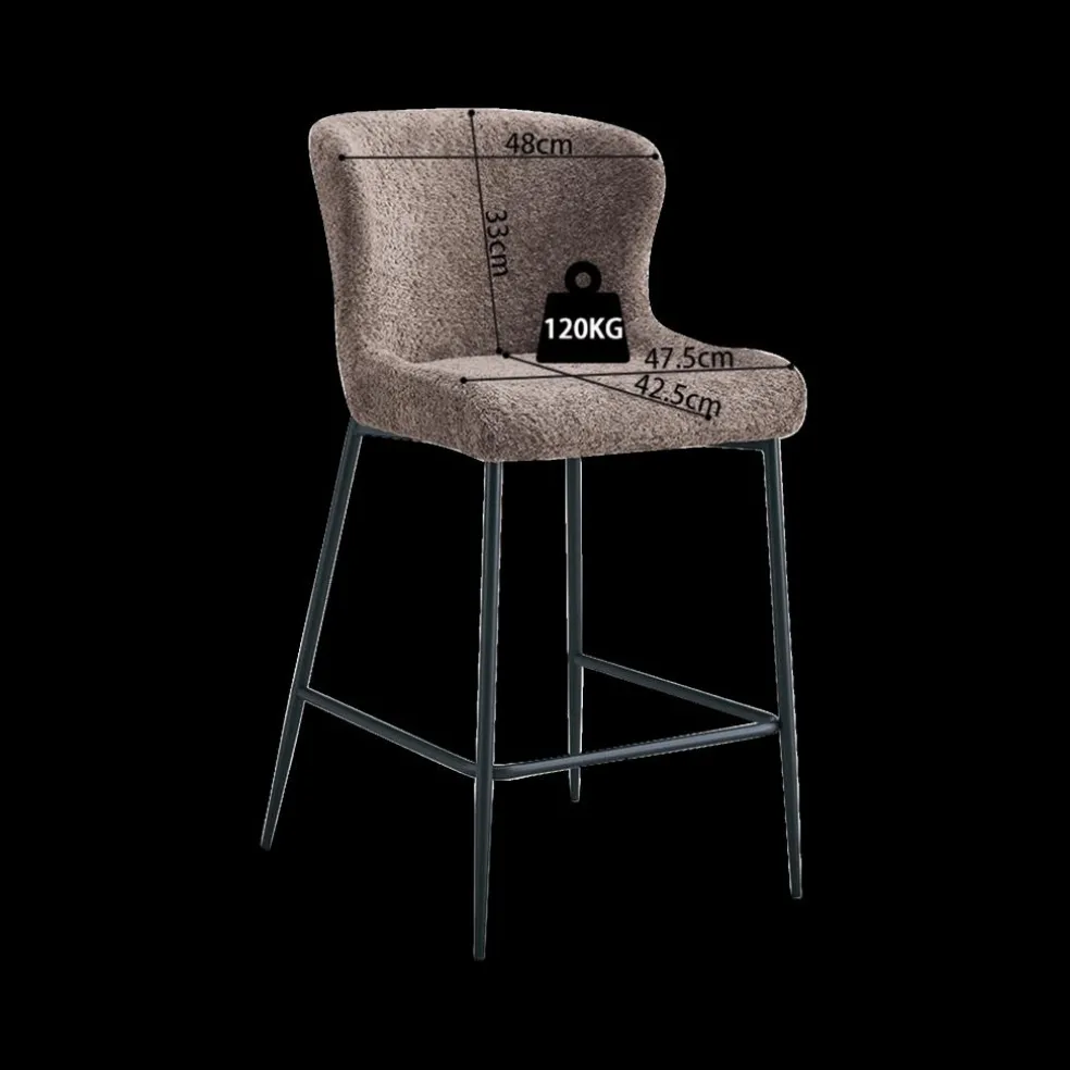 Barstoel DORIEN Bouclé Zand