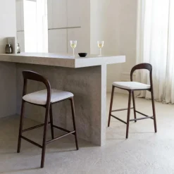 Barstoel JAAP Ash Wood Walnut ZH68