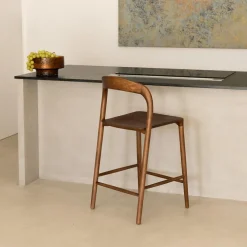 Barstoel JEPPE Ash Wood Walnut