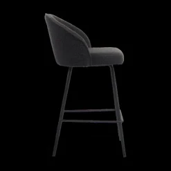 Barstoel LEONIE Bouclé Grijs