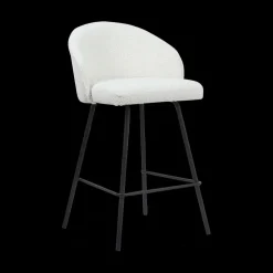 Barstoel LEONIE Bouclé Wit