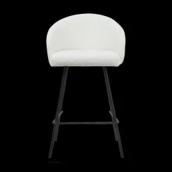 Barstoel LEONIE Bouclé Wit