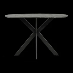 Bartafel ENRICO 140x80 Marmerlook Zwart