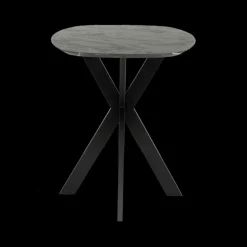 Bartafel ENRICO 140x80 Marmerlook Zwart