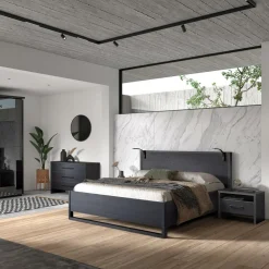 Bed WATFORD Nox Zwart 160x200