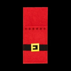 Bestekhouders S/4 XMASS Kerstoutfit Rood