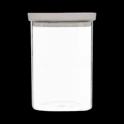 Bewaardoos HERIMIT 1L Glas/Sil. Greige