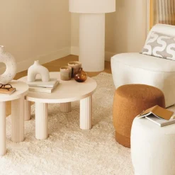 Bijzettafel MOSSON Beige Ø40