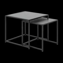 Bijzettafel Set van 2 BOKSKAP Ash Black