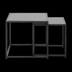 Bijzettafel Set van 2 BOKSKAP Ash Black