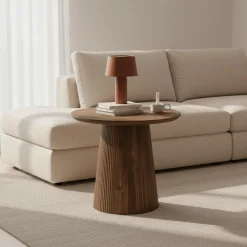 Bijzettafel SUNDAR Ø60 Mango Donkerbruin