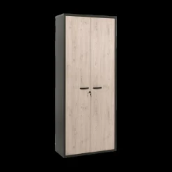 Boekenkast h216 UPGRADE Zwart/Kastanje