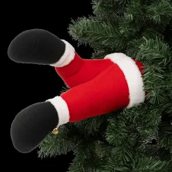 Boomdeco Benen SANTA Rood/Wit