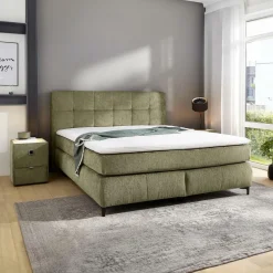 Boxspring ALKMAAR Chenille Groen 180x200