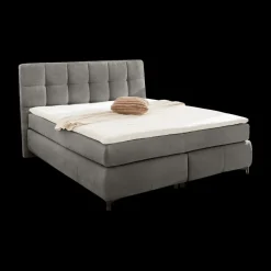 Boxspring ALKMAAR Rib Donkergrijs 180x200