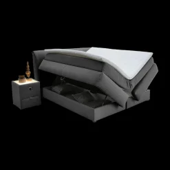 Boxspring AMSTELVEEN 160x200 Donkergrijs