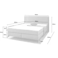 Boxspring FLEVOLAND 426/07 Rib Beige 180x200