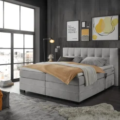 Boxspring KARSHI Elektrisch Verstelbaar 180x200 Silver