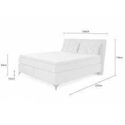 Boxspring NIEUWEGEIN 180X200 Chenille Grijs