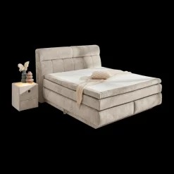 Boxspring RIDDERKERK Chenille Beige 180x200