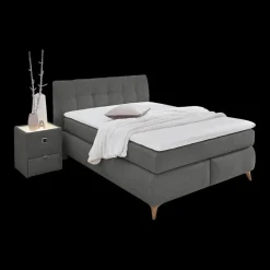 Boxspring STAPHORST Stof 369/19 Donkergrijs 140x200