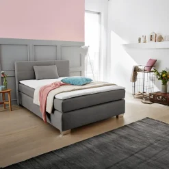 Boxspring UDEN Stof 142/09 Grijs 140x200