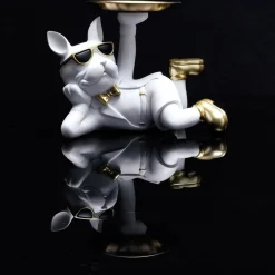Bulldog BULL Plateau Liggend Wit/Goud