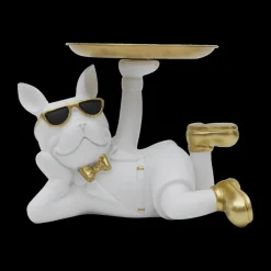 Bulldog BULL Plateau Liggend Wit/Goud