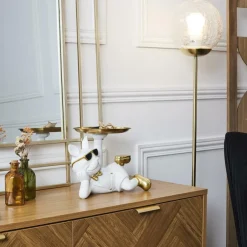 Bulldog BULL Plateau Liggend Wit/Goud