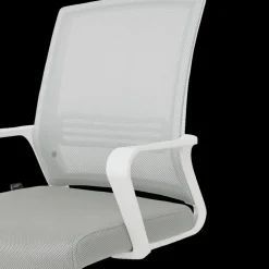 Bureaustoel TEUN Mesh Lichtgrijs/Wit