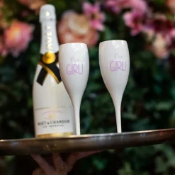 Champagneglas IT'S A GIRL 100ml Wit