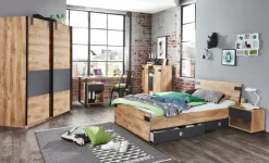 Commode HUVAR J04-Plankeneiche/Graphite