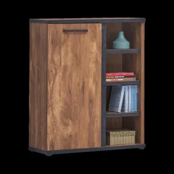 Commode MATHIS Acacia/Black Concrete