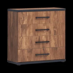 Commode MATHIS Acacia/Black Concrete