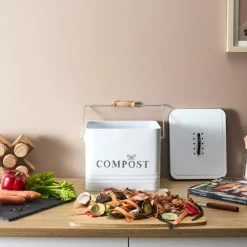 Compostemmer COMPOST 10l RH Met. Wit/Zwart
