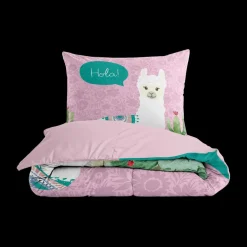 Dekbedovertrek HOLA LAMA 140 Roze