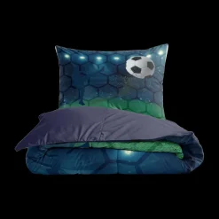 Dekbedovertrek LIVE FOOTBALL 140 Blauw