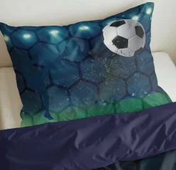 Dekbedovertrek LIVE FOOTBALL 140 Blauw