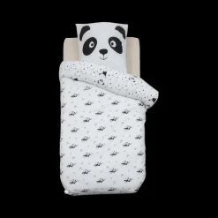 Dekbedovertrek PANDAI Wit/Zwart 140