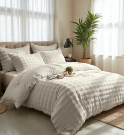 Dekbedovertrek POMPOM 240 Beige