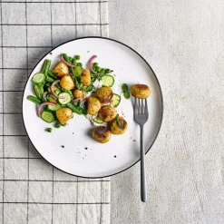 Dessertbord SEPS Wit/Rand Zwart