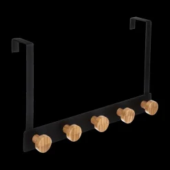 Deurkapstok ELIM Zwart Metaal/Bamboe